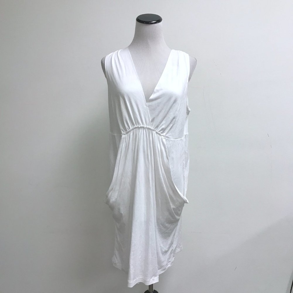Hanro white cotton cover up loungewear dress gown M NWT